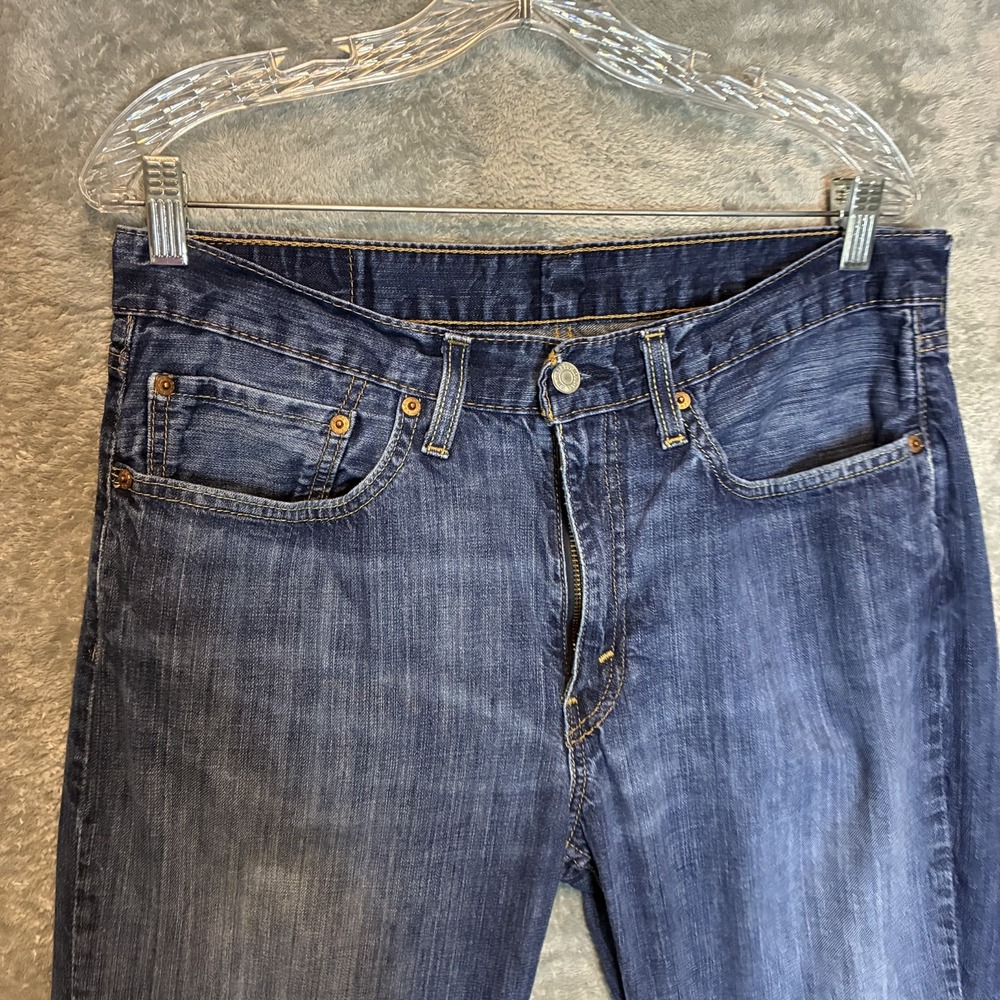 Levis 514 Men Modern Straight Jean 34x29* Dark Wash Mid Rise Classic Casual - Picture 3 of 10